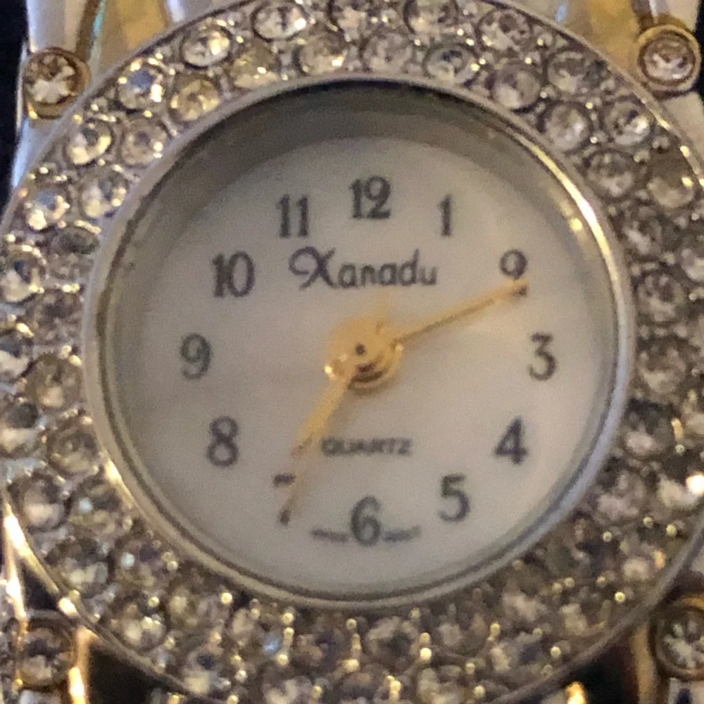 Vintage ladies Xanadu dual tone basket weave watch